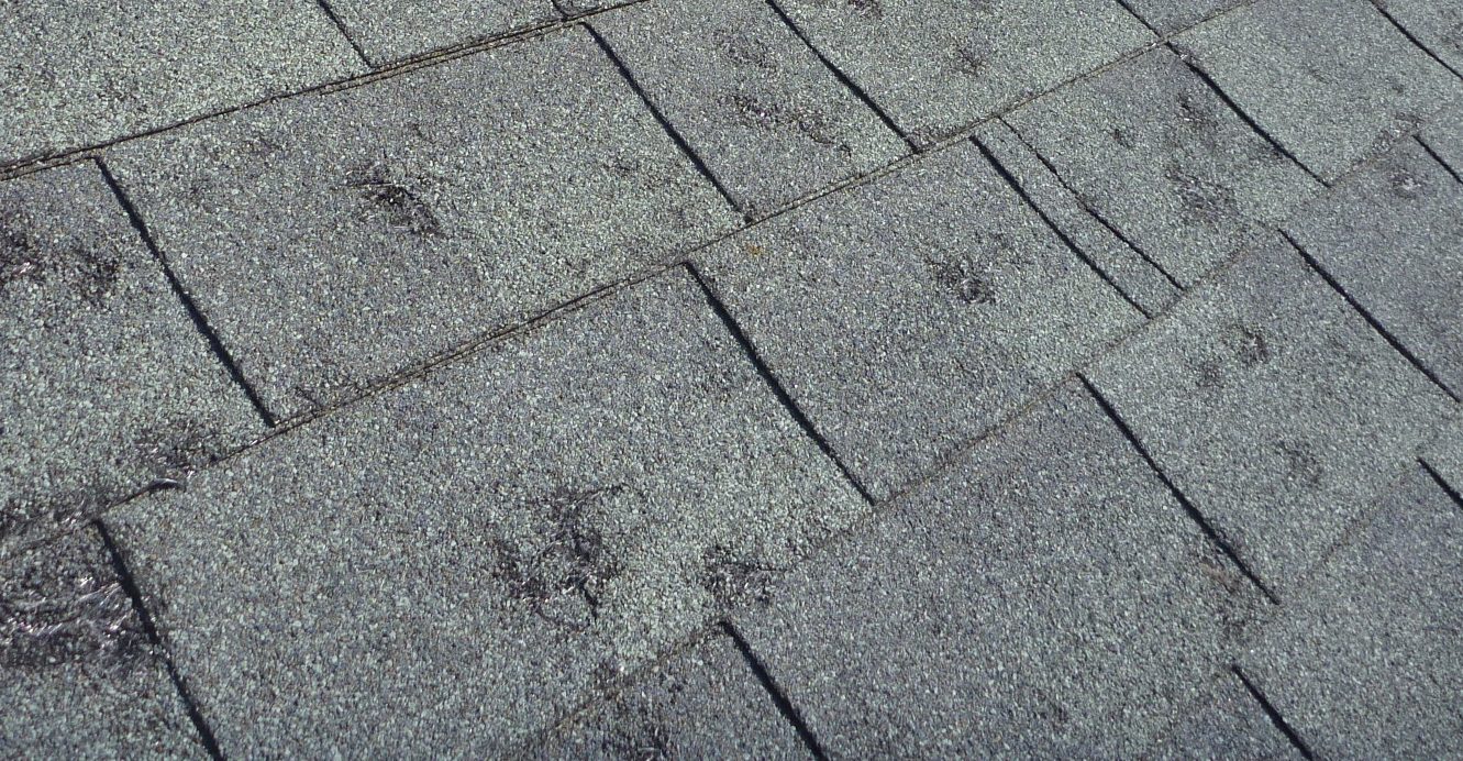 Midwest hail damage emergency roof tarping midwest - shingle mat fracture