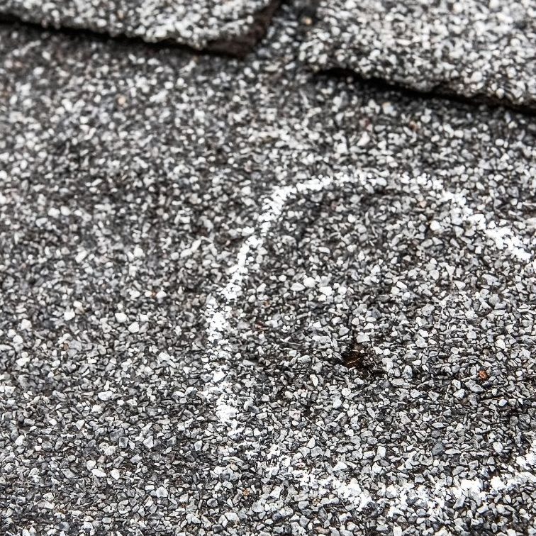 Midwest hail damage hail strike closeup - Midwest service area